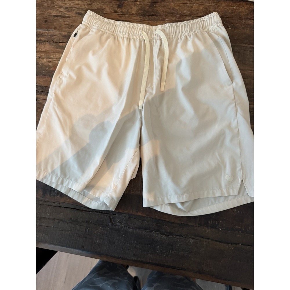Bad Birdie Men's Active Stretch Performance Shorts Size S. Cream